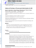 Cover page: Safety and technique of ferumoxytol administration for MRI.