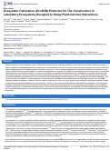 Cover page: Ecosystem Fabrication (EcoFAB) Protocols for The Construction of Laboratory Ecosystems Designed to Study Plant-microbe Interactions