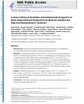 Cover page: A phase II study of decitabine and gemtuzumab ozogamicin in newly diagnosed and relapsed acute myeloid leukemia and high-risk myelodysplastic syndrome