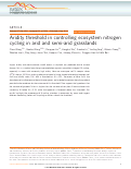 Cover page: Aridity threshold in controlling ecosystem nitrogen cycling in arid and semi-arid grasslands