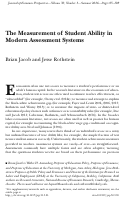 Cover page: The Measurement of Student Ability in Modern Assessment Systems