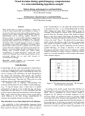 Cover page: Visual attention during spatial language comprehension: Reference alone isn’t enough