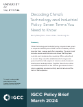 Cover page: Decoding China's Technology and Industrial Policy: Seven Terms You Need to Know
