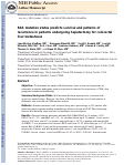 Cover page: RAS mutation status predicts survival and patterns of recurrence in patients undergoing hepatectomy for colorectal liver metastases.