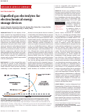 Cover page: Liquefied gas electrolytes for electrochemical energy storage devices