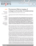 Cover page: Fluorescence lifetime imaging of endogenous biomarker of oxidative stress