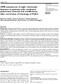 Cover page: CMR assessment of right ventricular function in patients with combined pulmonary stenosis and insufficiency after correction of tetralogy of Fallot