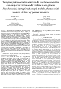 Cover page: Terapias Psicosociales a Través de Teléfonos Móviles con Mujeres Víctimas de Violencia de Género