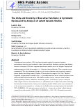 Cover page: The Unity and Diversity of Executive Functions: A Systematic Review and Re-Analysis of Latent Variable Studies