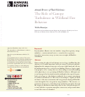 Cover page of The Role of Canopy Turbulence in Wildland Fire Behavior