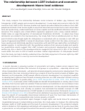 Cover page: The relationship between LGBT inclusion and economic development Macro-level evidence