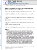 Cover page: Ephrin-B2 overexpression predicts for poor prognosis and response to therapy in solid tumors.