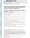 Cover page: Exposure to prenatal phthalate mixtures and neurodevelopment in the Conditions Affecting Neurocognitive Development and Learning in Early childhood (CANDLE) study