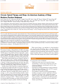 Cover page: Chronic Opioid Therapy and Sleep: An American Academy of Sleep Medicine Position Statement.