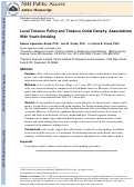 Cover page: Local Tobacco Policy and Tobacco Outlet Density: Associations With Youth Smoking