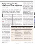 Cover page: Safeguarding gene drive experiments in the laboratory