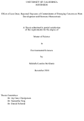 Cover page: Effect of Low-Dose, Repeated Exposure of Contaminants of Emerging Concern on Plant Development and Hormone Homeostasis