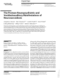 Cover page: The Protean Neuropsychiatric and Vestibuloauditory Manifestations of Neurosarcoidosis