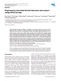 Cover page: Engineering microbial biofuel tolerance and export using efflux pumps