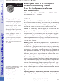 Cover page: Pushing the limits in marine species distribution modelling: lessons from the land present challenges and opportunities
