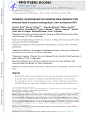 Cover page: Variability of essential and non-essential trace elements in the follicular fluid of women undergoing in vitro fertilization (IVF)