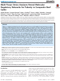 Cover page: Multi-Tissue Omics Analyses Reveal Molecular Regulatory Networks for Puberty in Composite Beef Cattle