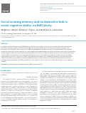 Cover page: Social working memory and its distinctive link to social cognitive ability: an fMRI study