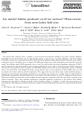 Cover page: Are methyl halides produced on all ice surfaces? Observations from snow-laden field sites