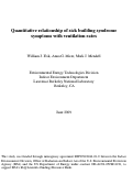 Cover page: Quantitative relationship of sick building syndrome symptoms with ventilation rates