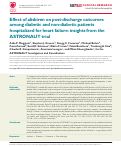 Cover page: Effect of aliskiren on post-discharge outcomes among diabetic and non-diabetic patients hospitalized for heart failure: insights from the ASTRONAUT trial