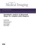 Cover page: Quantitative analysis of ultrasound images for computer-aided diagnosis