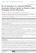 Cover page: Ex vivo Evaluation of a Liposome-Mediated Antioxidant Delivery System on Markers of Skin Photoaging and Skin Penetration.