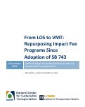Cover page of From LOS to VMT: Repurposing Impact Fee Programs Since Adoption of SB 743