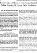 Cover page: Dynamic channel allocation in interference-limited cellular systems with uneven traffic distribution