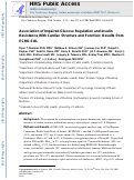 Cover page: Association of Impaired Glucose Regulation and Insulin Resistance With Cardiac Structure and Function