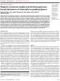 Cover page: Magnetic resonance insights into the heterogeneous, fractal-like kinetics of chemically recyclable polymers