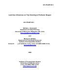 Cover page: Land Use Influences on Trip Chaining in Portland, Oregon