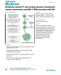 Cover page: Sirolimus reduces T&nbsp;cell cycling, immune checkpoint marker expression, and HIV-1 DNA in people with HIV