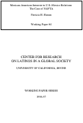 Cover page of Mexican-American Interests in U.S.-Mexico Relations:  The Case of NAFTA