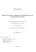 Cover page: Digital Non-binary Spiking Communication and Computation Channel