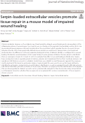 Cover page: Serpin-loaded extracellular vesicles promote tissue repair in a mouse model of impaired wound healing