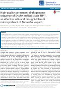 Cover page: High-quality permanent draft genome sequence of Ensifer meliloti strain 4H41, an effective salt- and drought-tolerant microsymbiont of Phaseolus vulgaris