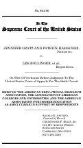 Cover page: Amicus Curiae Brief in University of Michigan Undergraduate Admissions Case