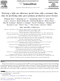 Cover page: Deriving a light use efficiency model from eddy covariance flux data for predicting daily gross primary production across biomes