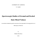 Cover page: Spectroscopic Studies of Ground and Excited State Mixed Valence