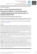 Cover page: Age- and Sex-Dependent Nicotine Pretreatment Effects on the Enhancement of Methamphetamine Self-administration in Sprague-Dawley Rats.