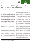 Cover page: The pseudokinase TRIB1 toggles an intramolecular switch to regulate COP1 nuclear export