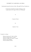 Cover page: Investigating Large-Scale Internet Abuse Through Web Page Classification