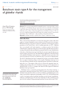 Cover page: Botulinum toxin type A for the management of glabellar rhytids