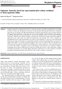 Cover page: Opinion: hazards faced by macromolecules when confined to thin aqueous films